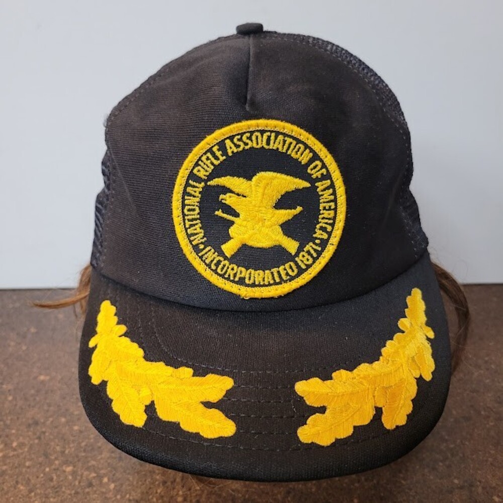 VTG National Rifle Association Trucker Hat Cap Mens Snapback Scrambled Eggs USA